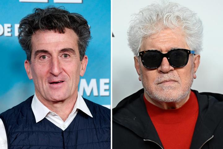 El actor Luis Zahera y el director de cine Pedro Almodóvar.