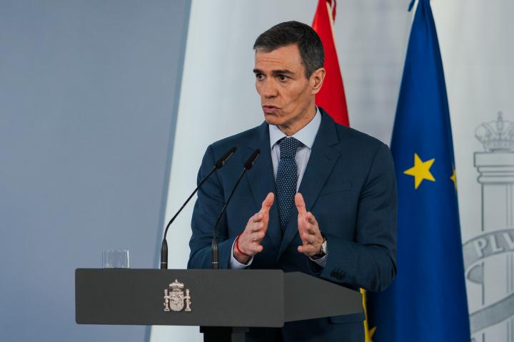 El presidente del Gobierno, Pedro Sánchez, este viernes.