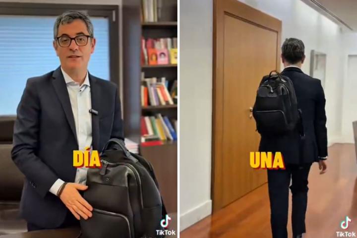 Felix Bolaños y su mochila