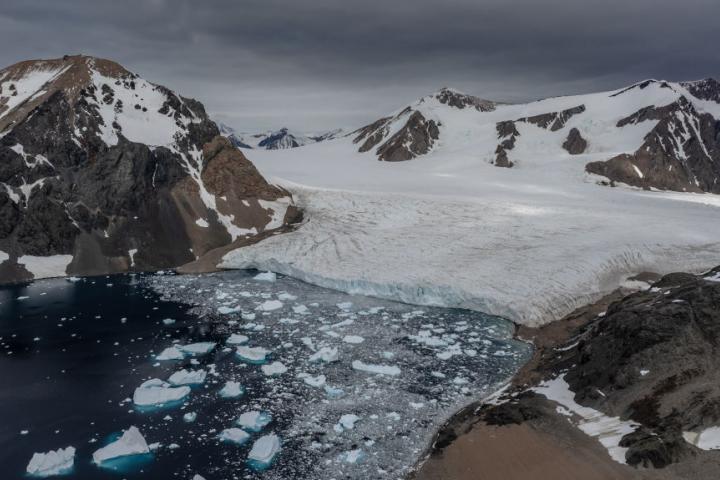 HORSESHOE, ANTARCTICA - MARCH 01: A view of Shoesmith glacier on Horseshoe Island in Antarctica, March 01, 2025. Located on Horseshoe Island, home to Turkiye's research camp in Antarctica, the Shoesmith Glacier has lost an ice mass equivalent to a 10-story building. As part of the 9th Antarctic science expedition held this year, researchers conducted studies on global climate changeone of the key scientific priorities at both national and international levelsunder the 'National Polar Science Strategy.' (Photo by Sebnem Coskun/Anadolu via Getty Images)