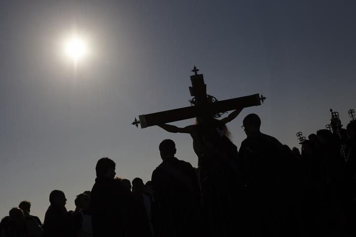 Procesión de Semana Santa en Valencia.