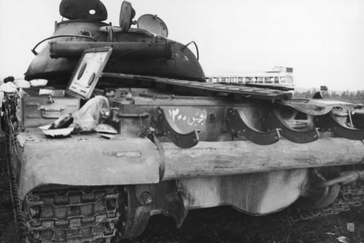 Tanque soviético utilizado por Siria en la guerra del Yom Kipur en 1973