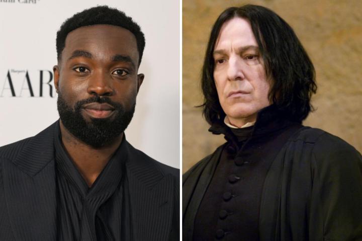 El actor Paapa Essiedu y Severus Snape interpretado por Alan Rickman.
