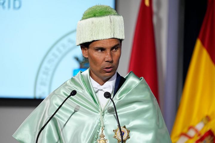 MADRID, SPAIN - MARCH 24: Rafael Nadal during the investiture of Rafael Nadal as Doctor Honoris Causa by the Technical University of Madrid at the University’s Rectorate on March 24, 2026, in Madrid, Spain. (Photo By Oscar J. Barroso/Europa Press via Getty Images)