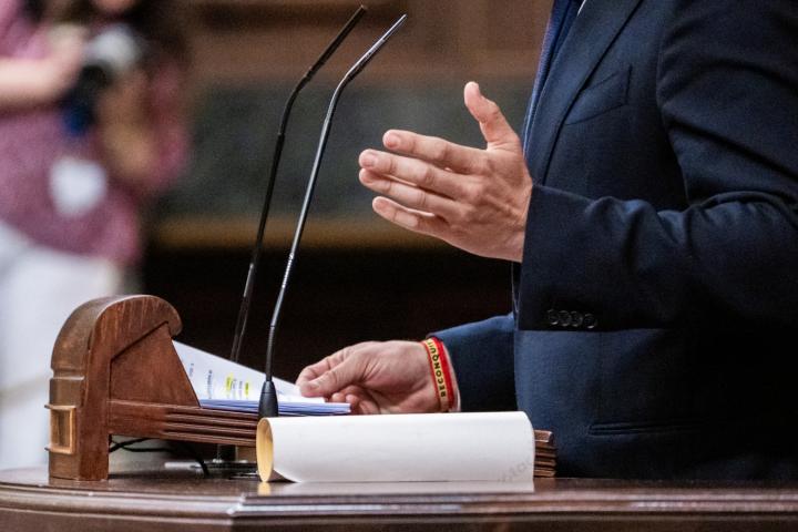 El presidente de Vox, Santiago Abascal.