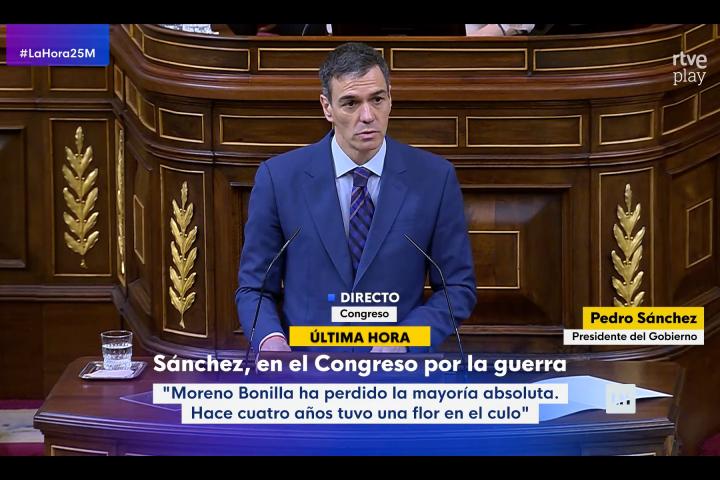 El rótulo que se ha visto esta mañana en 'La Hora de La 1' (TVE)