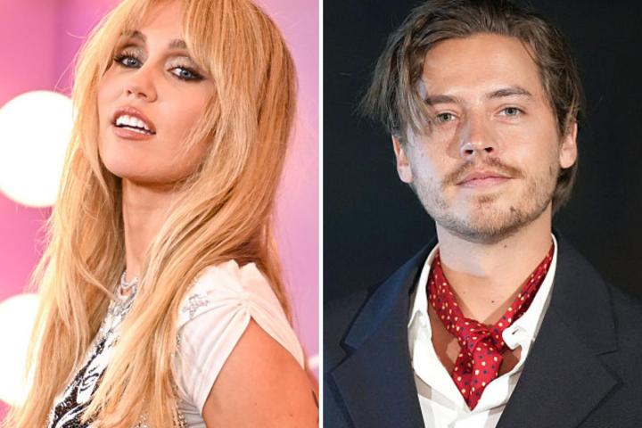 Miley Cyrus y Dylan Sprouse en dos imágenes de archivo.