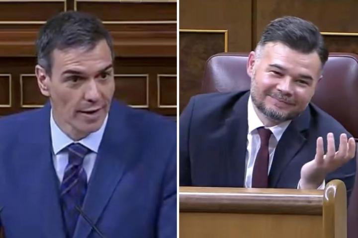 Rufián y Sánchez en el congreso