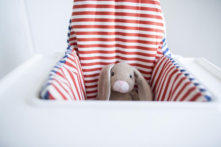Una trona en un restaurante.