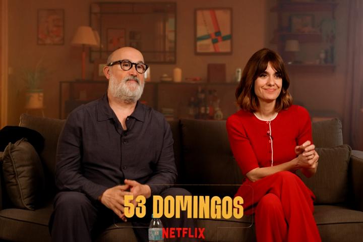 Javier Cámara y Alexandra Jiménez, durante la entrevista