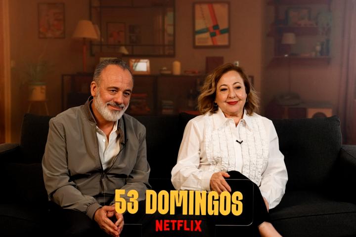 Javier Gutiérrez y Carmen Machi, durante la entrevista