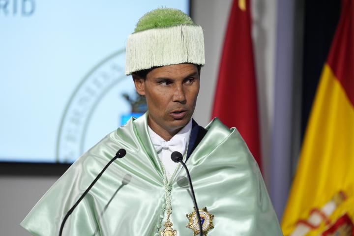 Rafael Nadal, investido como doctor honoris causa de la Universidad Politécnica de Madrid.