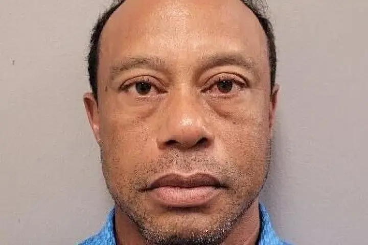 Tiger Woods en el momento de ser arrestado