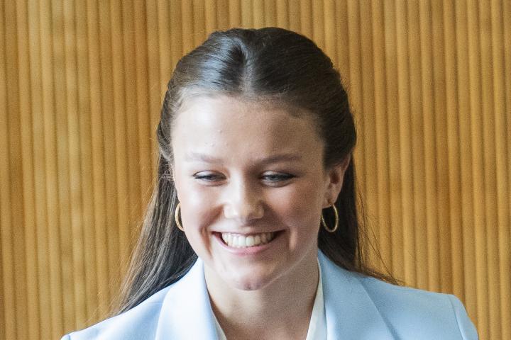 Isabella de Dinamarca en la celebración de su 18 cumpleaños en Aarhus