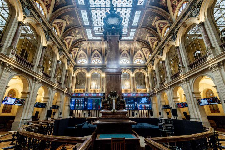 El Palacio de la Bolsa de Madrid.