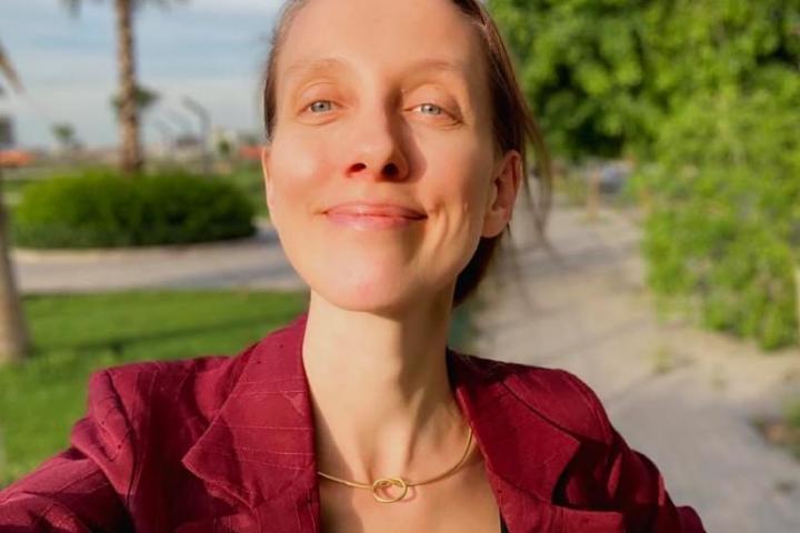 La periodista Shelly Kittleson, secuestrada en Irak, en una imagen publicada en sus redes sociales en mayo de 2024.