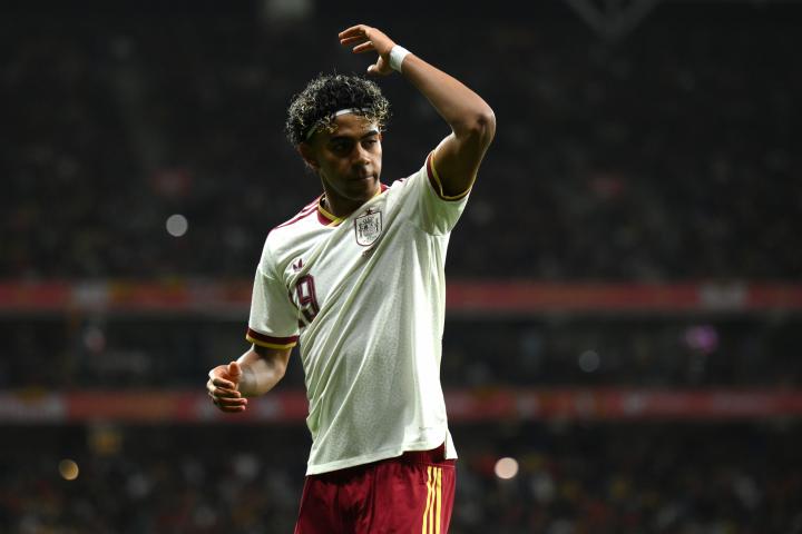 Lamine Yamal durante el partido de España - Egipto de este martes.