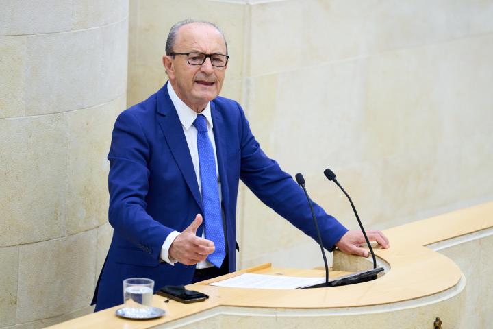 Javier López Marcano.speaks in a plenary session in the Parliament of Cantabria, on June 6, 2022, in Santander, Cantabria, Spain. The Ciudadanos parliamentary group has been dissolved in the Parliament of Cantabria following the expulsion of deputy Marta Garcia. Going from three to two deputies, these become part of the Mixed Group, which until now only occupied the two deputies of Vox. In addition, the governing bodies of the Parliament have declared Marta Garcia as a non-attached deputy, after leaving Cs due to the party's position on the protection of the wolf. (Photo By Juan Manuel Serrano Arce/Europa Press via Getty Images)