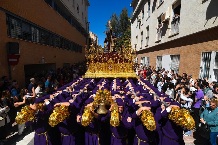 Foto de archivo de una procesión de Semana Santa en Málaga.