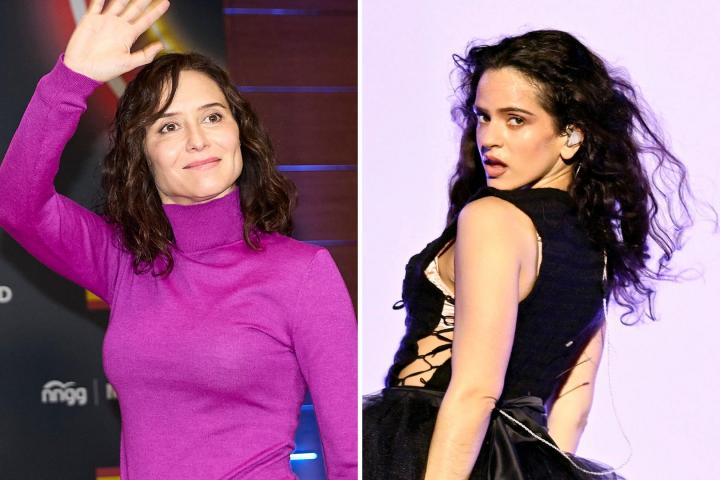 Fotomontaje de Isabel Díaz Ayuso y Rosalía.