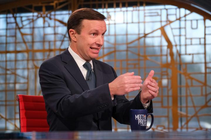El senador Chris Murphy, demócrata por Connecticut, en el programa “Meet the Press” en Washington, el 20 de marzo de 2022.