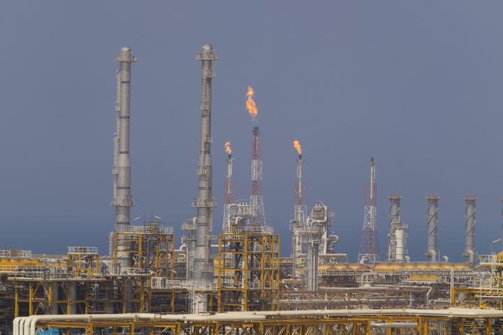 Imagen de archivo de la planta de gas natural de South Pars, yacimiento explotado conjuntamente entre Irán y Catar.