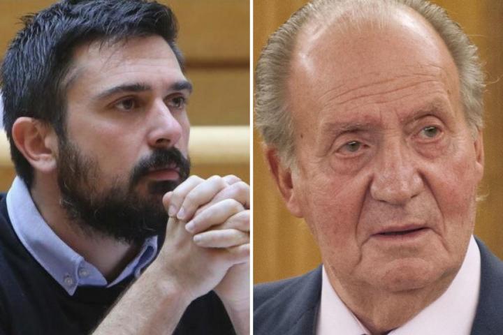 Ramón Espinar, en una imagen de archivo, junto a Juan Carlos I