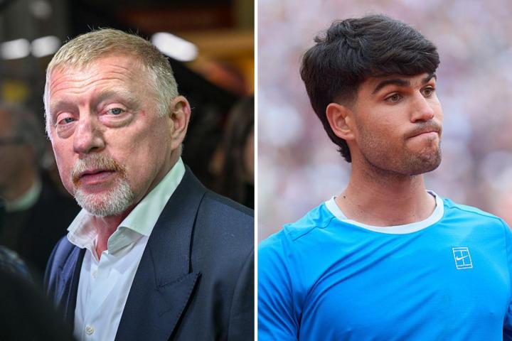 Boris Becker y Carlos Alcaraz.