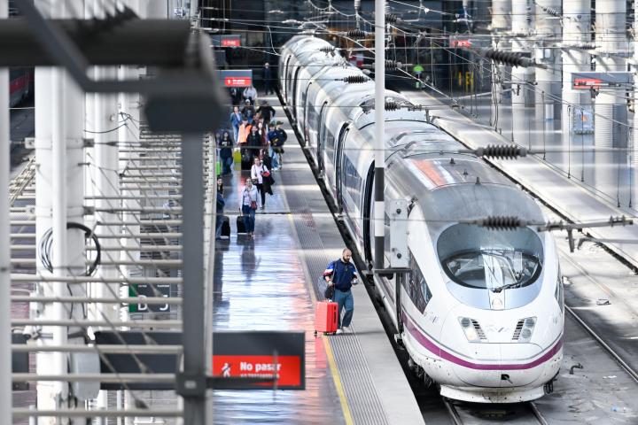 Estación de tren, Puerta de Atocha en Madrid.