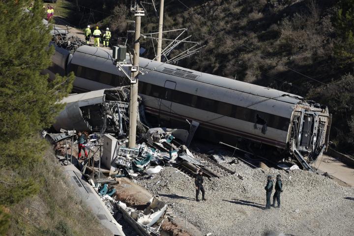 Vista de los restos del accidente ferroviario de Adamuz, Córdoba, en una imagen de archivo.