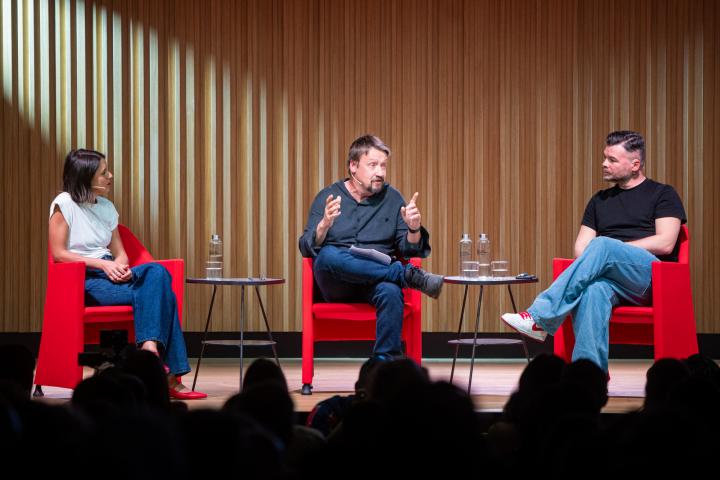 Acto en Barcelona de Irene Montero y Gabriel Rufián.