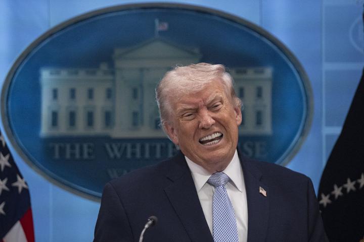 El presidente de EEUU, Donald Trump, en una rueda de prensa sobre Irán en la Casa Blanca, el 6 de abril de 2026.