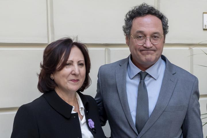 La fiscal general del Estado, Teresa Peramato, y su antecesor en el cargo, Álvaro García Ortiz; en una imagen de archivo.