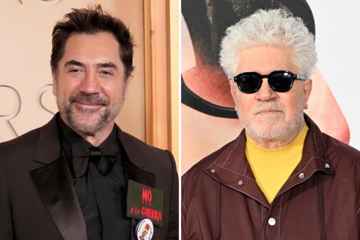 El actor Javier Bardem y el cineasta Pedro Almodóvar