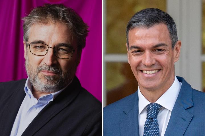 El periodista Jordi Évole y el presidente del Gobierno, Pedro Sánchez.