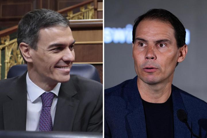 Fotomontaje entre Pedro Sánchez y Rafa Nadal.