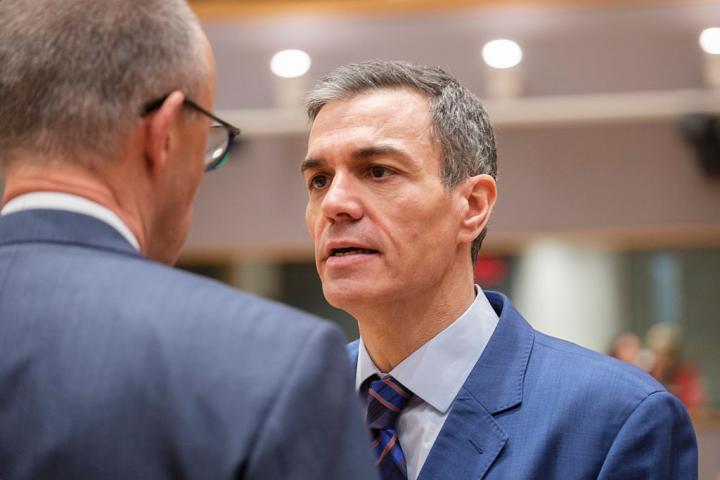 El presidente del Gobierno, Pedro Sánchez, en Bruselas.