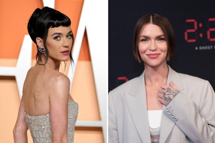 Katy Perry y Ruby Rose en dos imágenes de archivo.