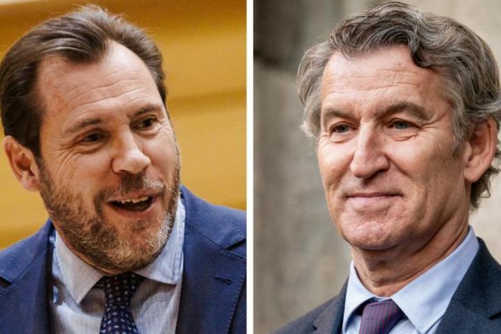 Óscar Puente, en una imagen de archivo, junto a Alberto Núñez Feijóo