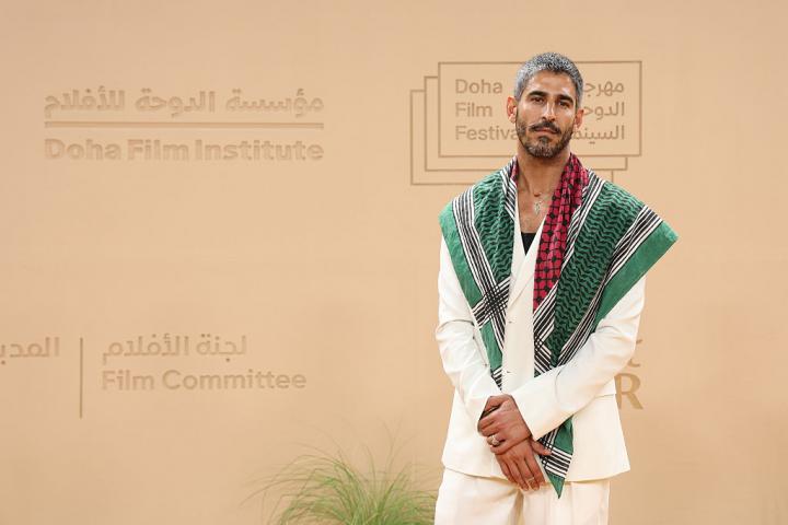 DOHA, QATAR - NOVEMBER 24: Ahmed Shihab‑Eldin  attend "Palestine 36" red carpet during the Doha Film Festival 2025 on November 24, 2025 in Doha, Qatar. (Photo by Tristan Fewings/Getty Images for Doha Film Festival)