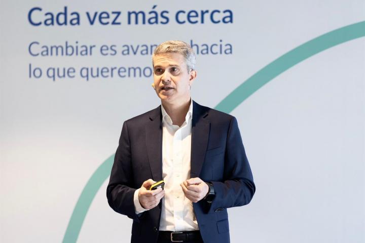 El director general de Philip Morris España, Daniel Cuevas, durante el acto de presentación del informe 'Impacto socioeconómico de Philip Morris en España: empleo, oportunidades y progreso'.