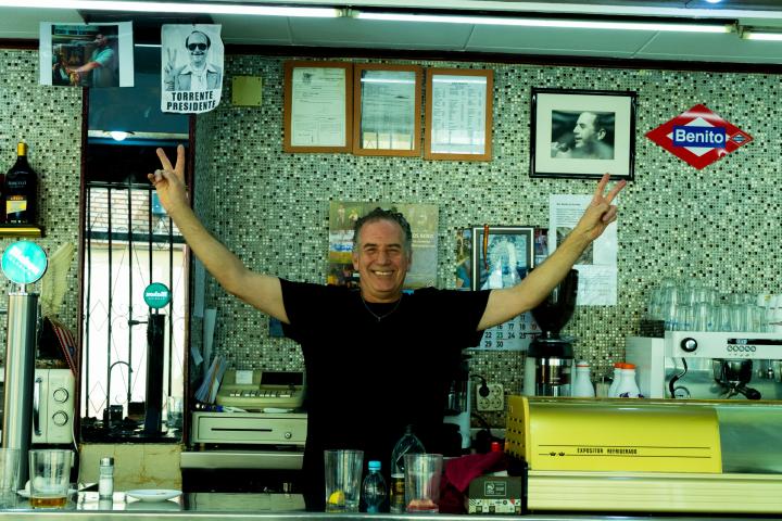 Benito, dueño del local donde Santiago Segura rodó 'Torrente presidente'