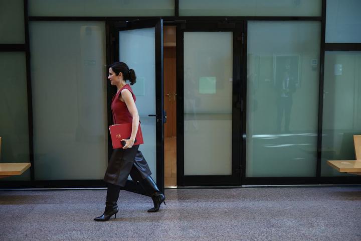 Isabel Díaz Ayuso, este jueves en la Asamblea de Madrid