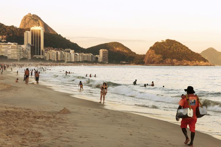 La playa de Copacabana, en Río de Janeiro (Brasil)