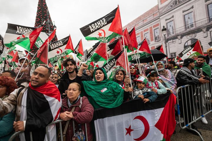 Manifestación a favor del puebo saharaui en Madrid