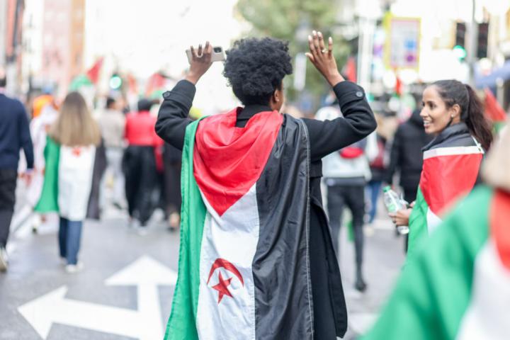 Manifestación por la autodeterminación del pueblo saharaui en Madrid