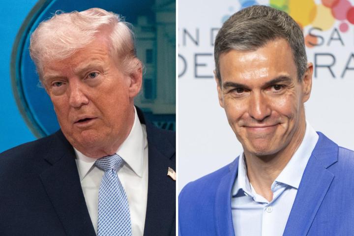 Donald Trump y Pedro Sánchez.