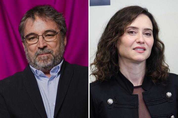 Fotomontaje de Jordi Évole y la presidenta de la Comunidad de Madrid, Isabel Díaz Ayuso.