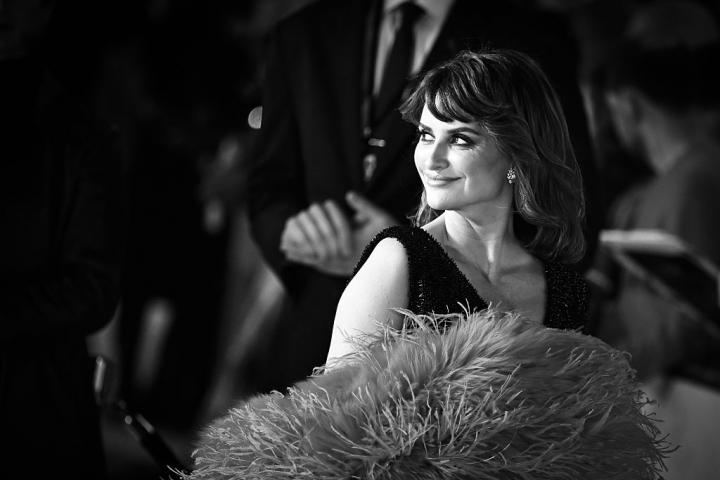 LONDON, ENGLAND - FEBRUARY 26: (EDITORS NOTE: Image has been converted to black and white) Penélope Cruz attends "The Bride!" World Premiere at Cineworld Leicester Square on February 26, 2026 in London, England. (Photo by Gareth Cattermole/Getty Images)