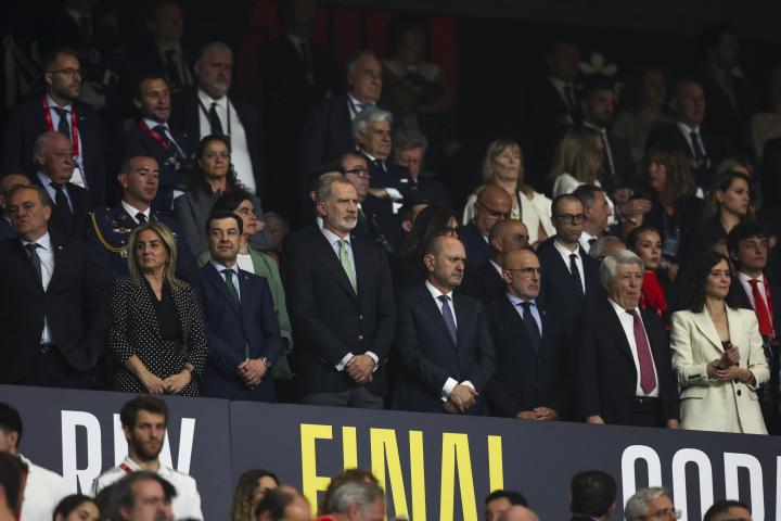 Ayuso, en el palco de la Copa del Rey.